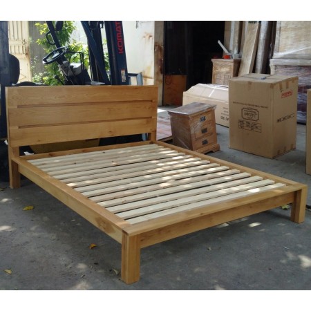 Oak 02 : Giường Ngủ Gỗ Sồi - Nệm 1m2 x 2m
